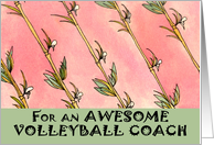 Happy Birthday Volleyball Coach - Bamboo card
