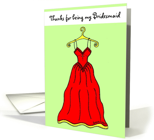 Thanks for being my Bridesmaid card (132836)