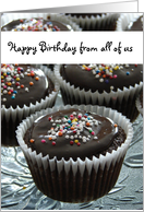 Happy Birthday from all of us - cupcake lover card