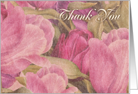 Romantic Tulips Thank You card