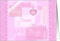 New Baby Girl - collage card