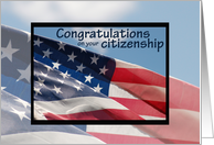 Congratulations Citizenship American Flag card