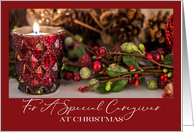 A Glowing Christmas Wish for a Special Caregiver card