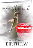 Little Hummingbird Birthday Wish For Someone Special card