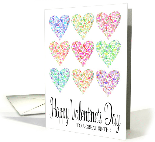 Full of Hearts Happy Valentine's Day Sister card (1596004)