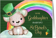 Teddy Bear and Rainbow Special Goddaughter’s First St. Patrick’s Day card
