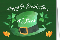 Lucky Hat and Shamrock Happy St. Patrick’s Day for Father card