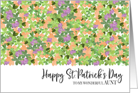 Overflowing Irish Clover Happy St. Patrick’s Day for Aunt card