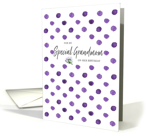 Purple Passion Happy Birthday Grandmom card (1605030)