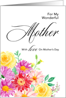 Burst of Color Floral Mother’s Day Mother card