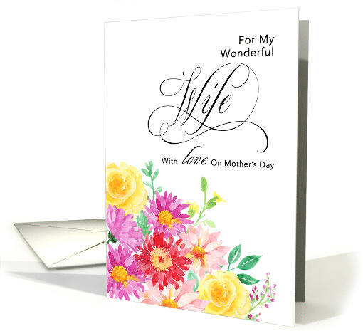 Burst of Color Floral Mother's Day Wife card (1611478)