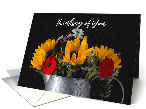 Thinking of You Sunflowers, Mums and Wildflowers card (1625800)