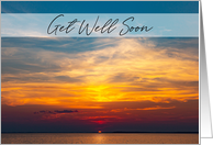 Get Well Layers of Color Sunset Over Chesapeake Bay card