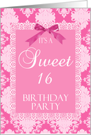 16th Birthday Party Invitation card