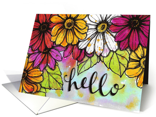 Hello Floral Greeting card (1527836)