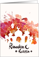Ramadan Kareem Greetings, Mosque card