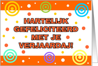 Happy Birthday - Dutch card