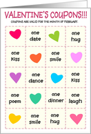 Valentines iou coupons