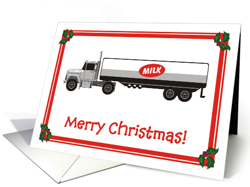 Christmas Milk Delivery Truck card (881193)