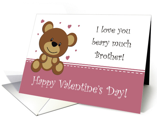 Bear Valentine - Brother card (891793)