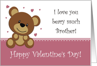 Bear Valentine - Brother card
