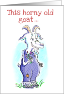 Happy Anniversary Horny Old Goat Humor card