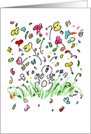 Easter Bunny bouquet confetti card