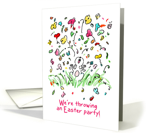 Easter Party Invitation Easter bunny - humor card (906548)