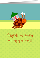 Hermit Crab Congratulations Moving Out on Your Own card