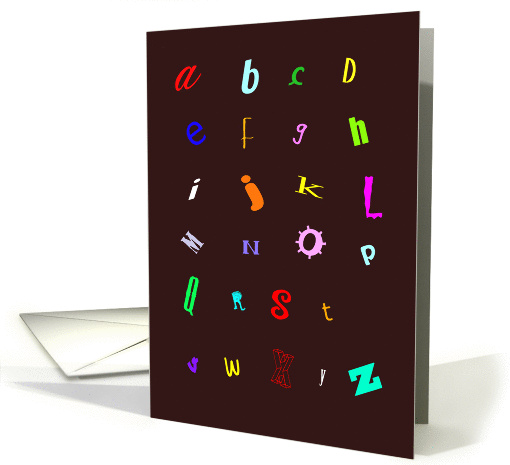 Alphabet Card - Missing You Humor - Miss U card (975195)