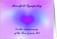 Anniversary Sympathy for loss of pet card