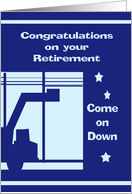Retirement Congratulations Electrical Worker Bucket card