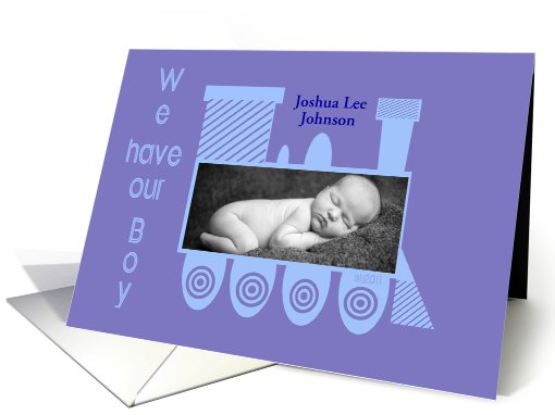 We Have our Boy Train Birth Announcement card (862508)