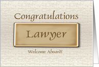 Congratulations New Lawyer card