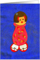 Kokeshi Girl card