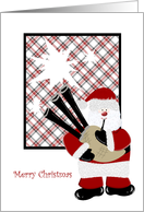 Bagpipe Santa card