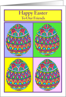 Happy Easter to Our Friends Egg Quartet card