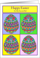 Happy Easter to My Secret Pal Egg Quartet card