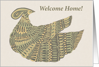 Welcome Home - Art Nouveau Dinesh Bird card