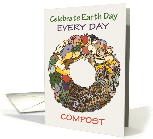 EARTH DAY COMPOST WHEEL NOTE card (1185246)