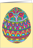 Jeweled Easter Egg on Yellow card