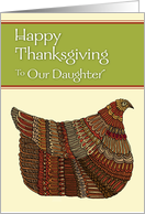 Happy Thanksgiving Harvest Hen to Our Daughter card