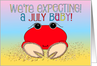 July Pregnancy Announcement card