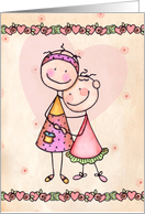 I love You Mom, Stick Figures Valentine’s Day Card