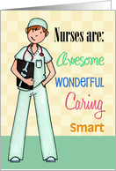 Nurses Are Awesome - Nurses Day Card, for Male card