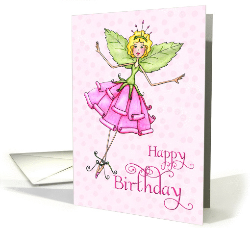 Spring Paper Rose Fairy Birthday card (1260918)