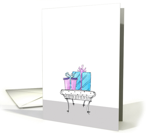 Presents on Footstool card (1275228)