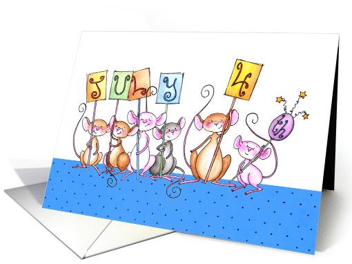 July 4th Party Mice Invitation card (1288358)