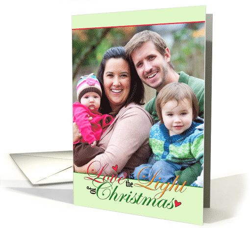 Love is the Light of Christmas, Photo Insert Holiday card (1319580)