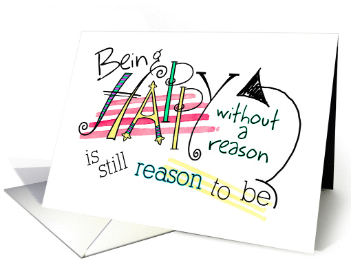 Being Happy, Fun Font Birthday Card. card (1321126)